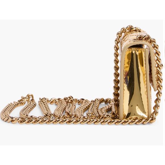 KURT GEIGER LONDON BRIXTON MICRO QUILTED GOLD NWT - Picture 3 of 6